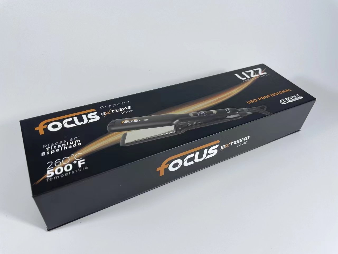 Prancha Lizz Focus Extreme Wide Bivolt - Disk Kosméthicos
