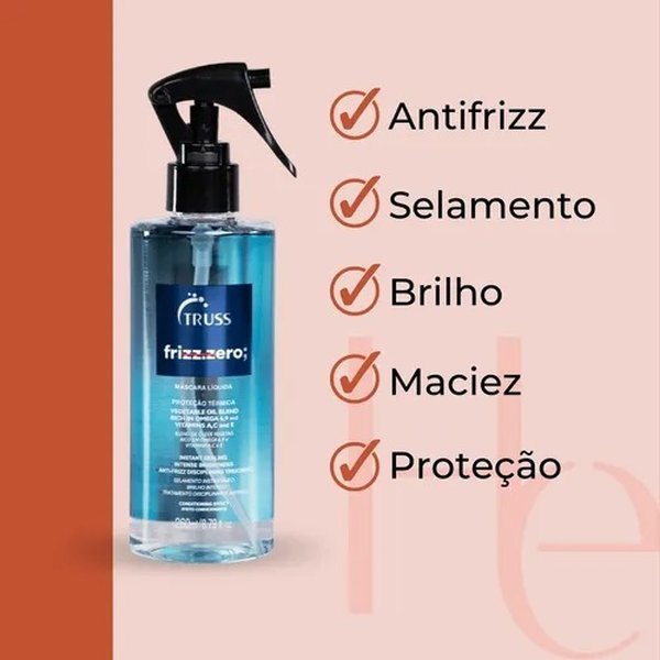 リズ・ド・リズ 120ml Reconstrutor Truss Tratamento Frizz Zero 260ml - Disk Kosméthicos