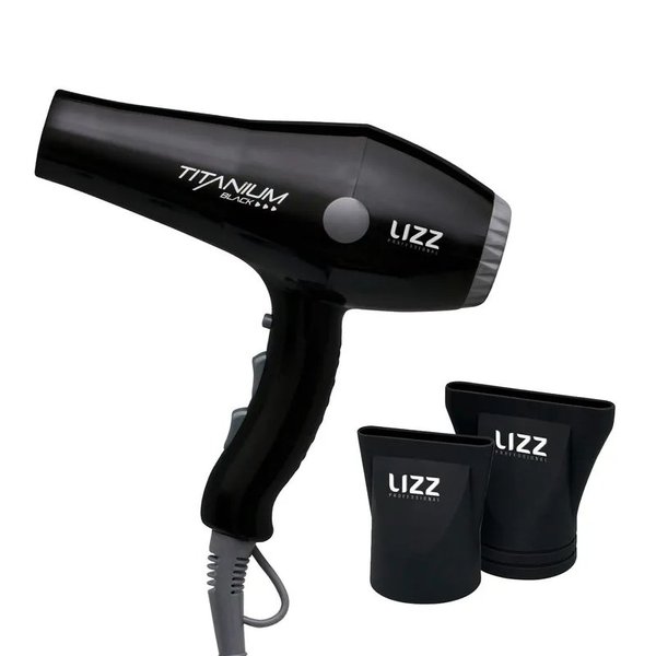 Secador Lizz Titanium Black 2400W - Disk Kosméthicos
